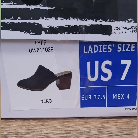 Dolce Vita Black Women's Slip On Mules with Block Heel NWT 7 - Picture 2 of 6